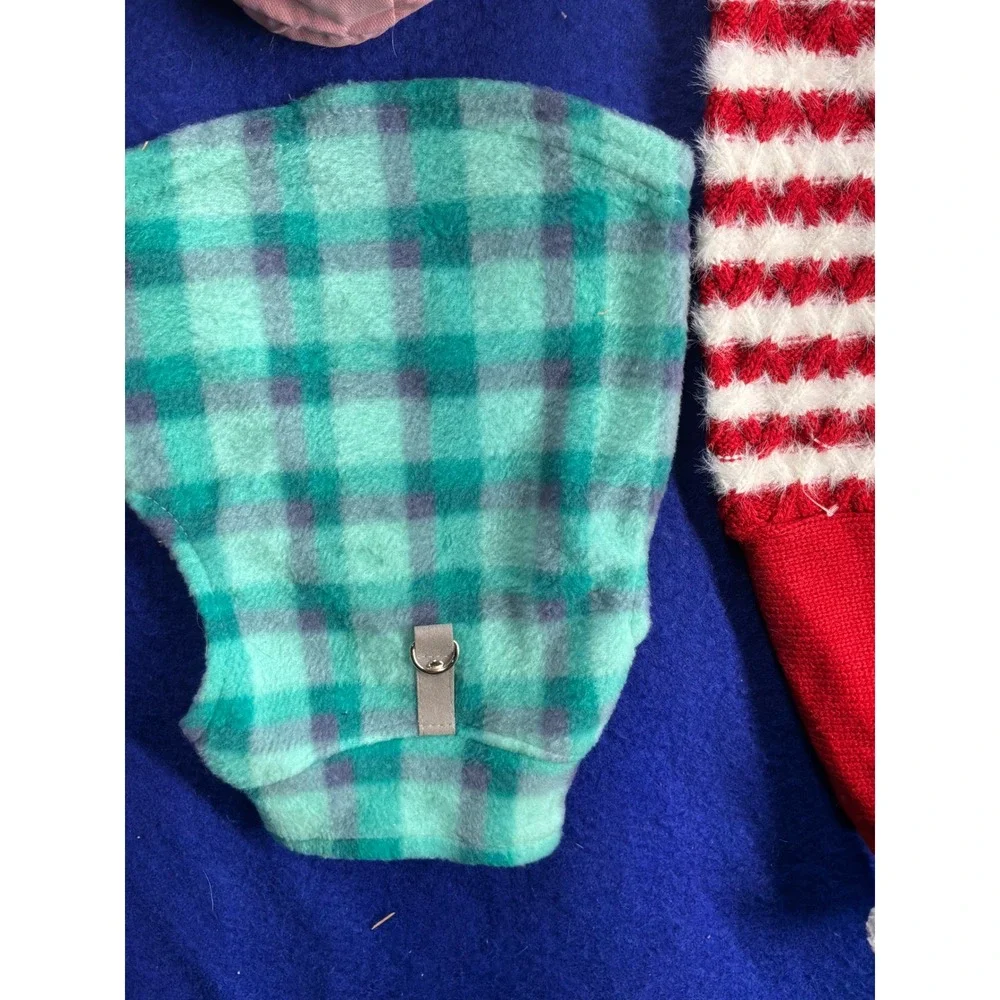 Winter Dog Clothes Lot Small T.M.E.H. Puffer Sweater Parka Fleece Multi Color